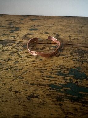 Handcrafted Folder Copper Cuff Bracelet